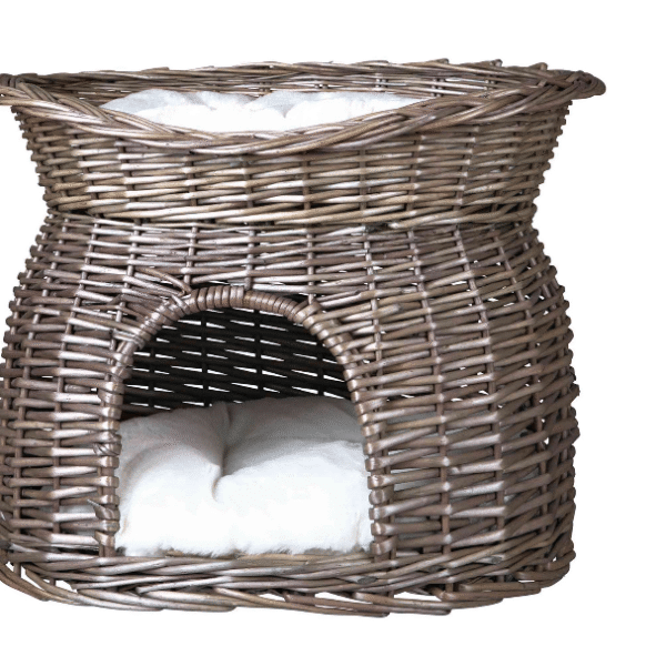 Cueva Mimbre Con Cama Arriba