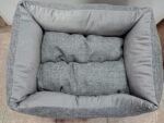 Cama gris terciopelo mediana - Imagen 4