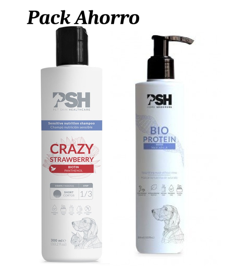 pach ahorro biotina Champú y mascarilla sin aclarado con biotina de psh 300ml - Imagen 1
